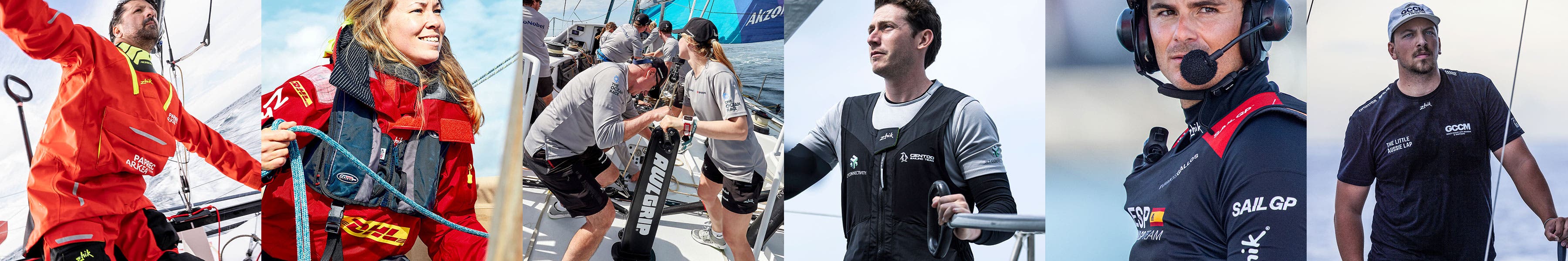 Atleti Zhik in abbigliamento da squadra